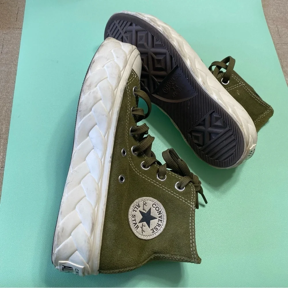 Converse Chuck Taylor All Star Lift Platform Moss Green Sneakers Size 5.5